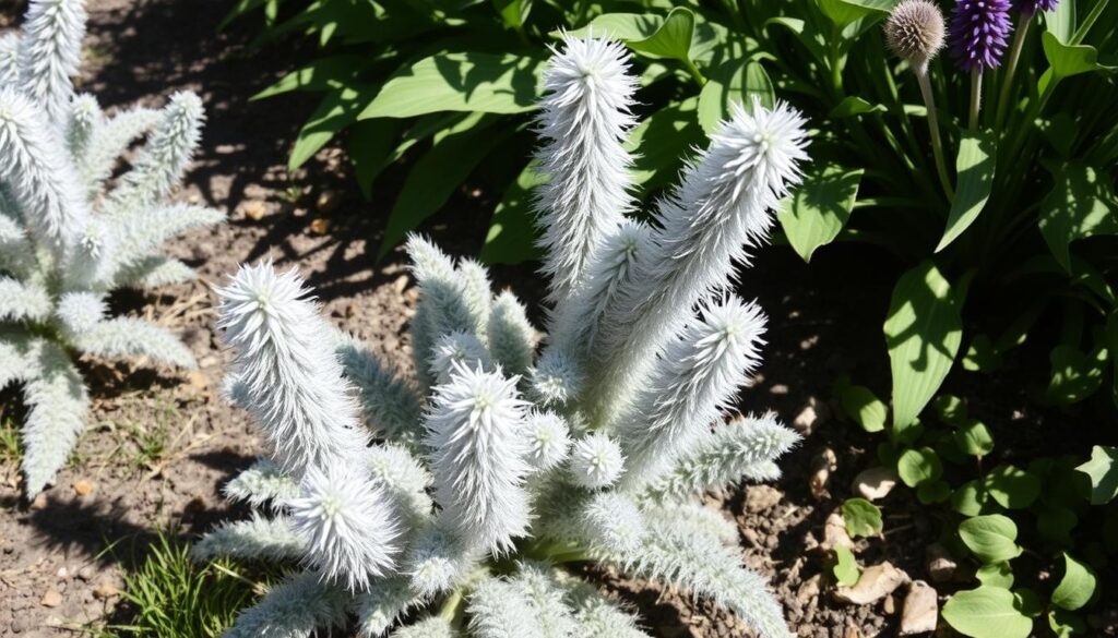 Czyściec wełnisty na słonecznym stanowisku w ogrodzie
