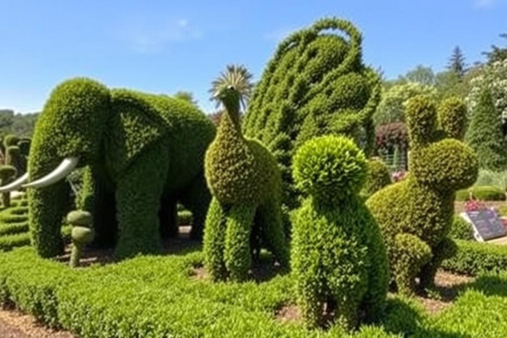 Figuralne topiary przedstawiające zwierzęta - topiary co to