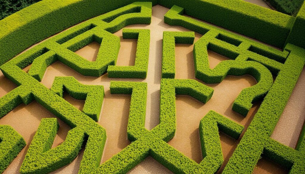 Formowany żywopłot jako przykład topiary - topiary co to