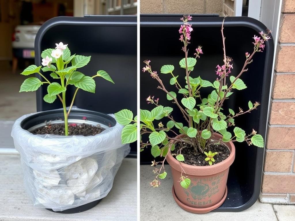 Gaura przycinanie na zimę - zabezpieczenie donicy na zimę