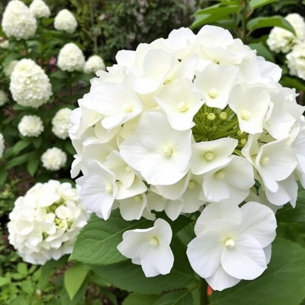 Hortensja bukietowa z dużymi, stożkowatymi kwiatostanami - efekt prawidłowego przycinania