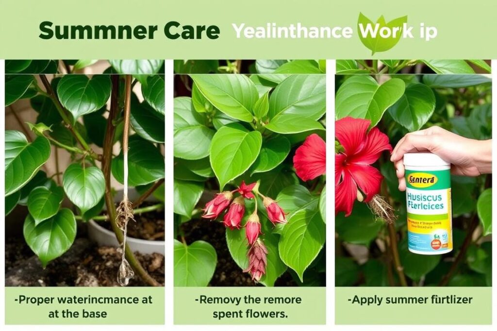 Letnia pielęgnacja hibiskusa bagiennego - podlewanie i usuwanie przekwitłych kwiatów