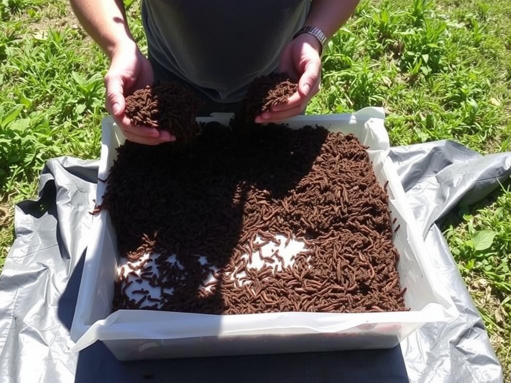 Metody oddzielania dżdżownic od gotowego kompostu
