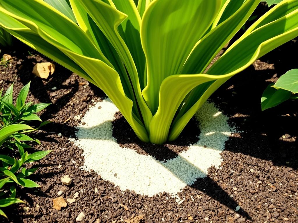 Nawożenie funkii na słonecznym stanowisku