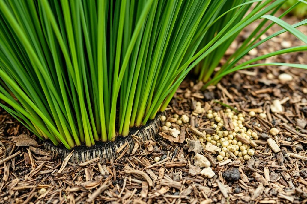 Nawożenie i ściółkowanie traw ozdobnych po przycięciu Nawożenie i ściółkowanie traw ozdobnych po przycięciu
