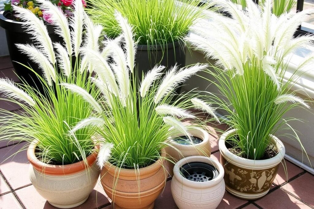 Ostnica w donicy - elegancka kompozycja z ostnicą na tarasie Ostnica w donicy - elegancka kompozycja z ostnicą na tarasie