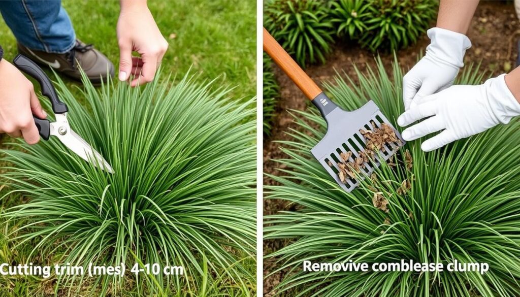 Porównanie dwóch metod pielęgnacji ostnicy - przycinanie vs. wyczesywanie Porównanie dwóch metod pielęgnacji ostnicy - przycinanie vs. wyczesywanie