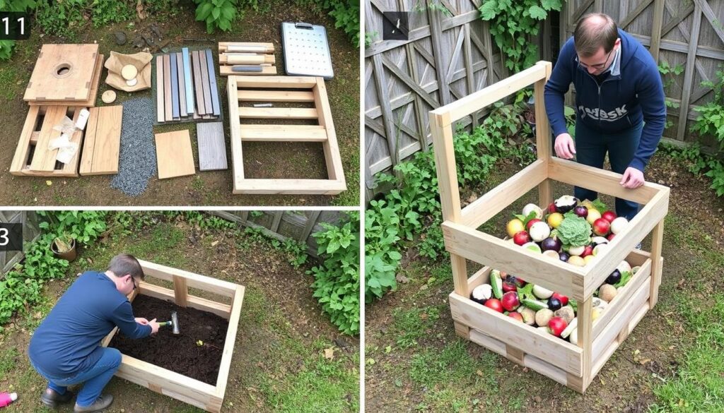 Proces budowy kompostownika domowego krok po kroku