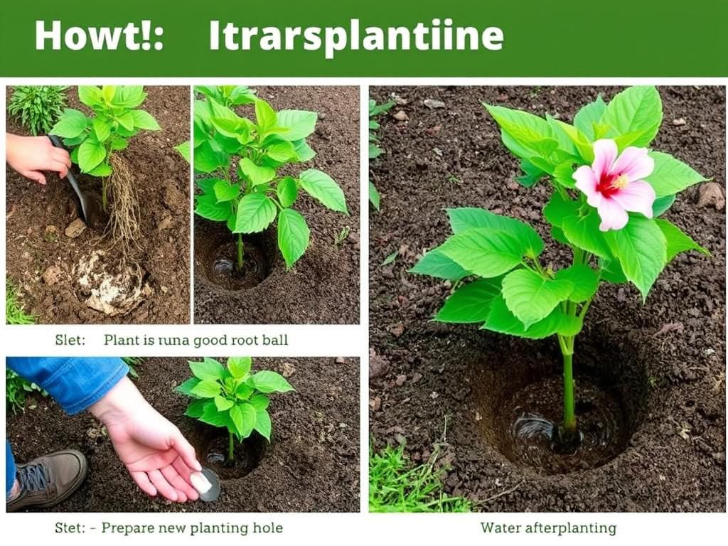 Proces przesadzania hibiskusa bagiennego krok po kroku