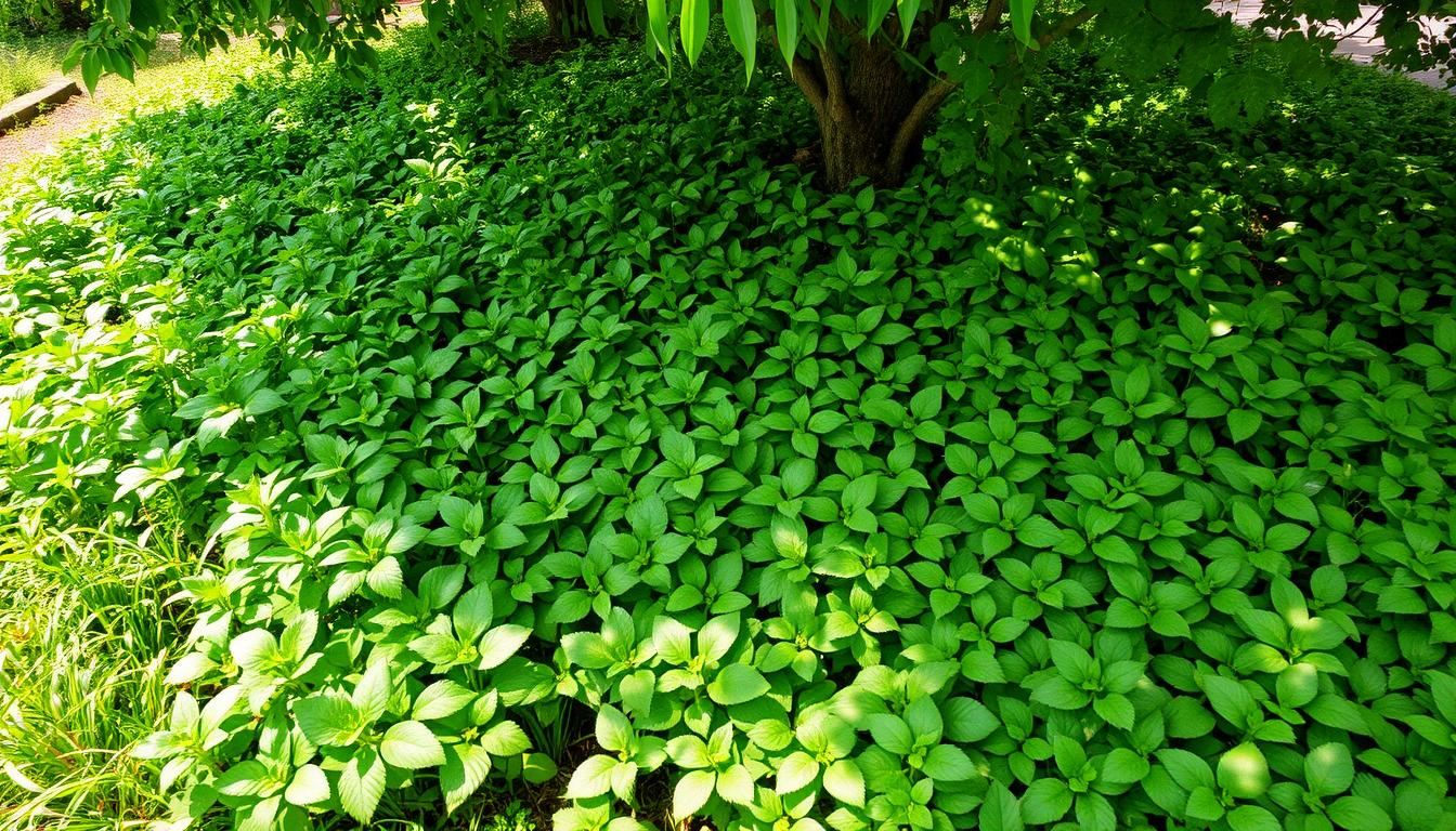 Rośliny okrywowe do cienia tworzące zielony dywan pod drzewami w ogrodzie