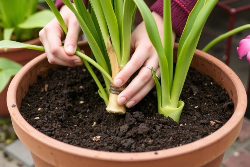 Sadzenie kłączy kanny do doniczki wczesną wiosną
