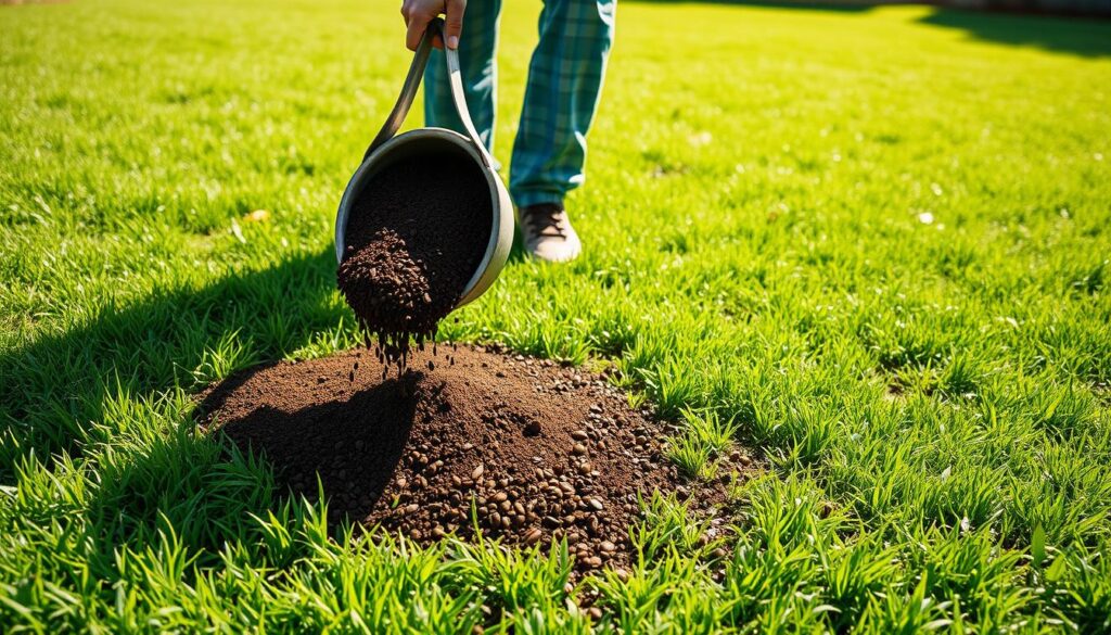 Trawnik nawożony fusami z kawy Trawnik nawożony fusami z kawy