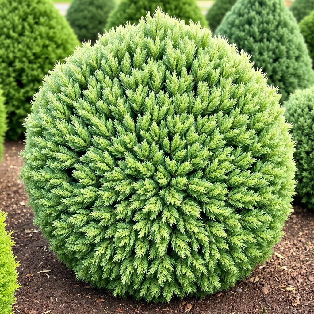 Tuja formowana w spiralę - topiary co to