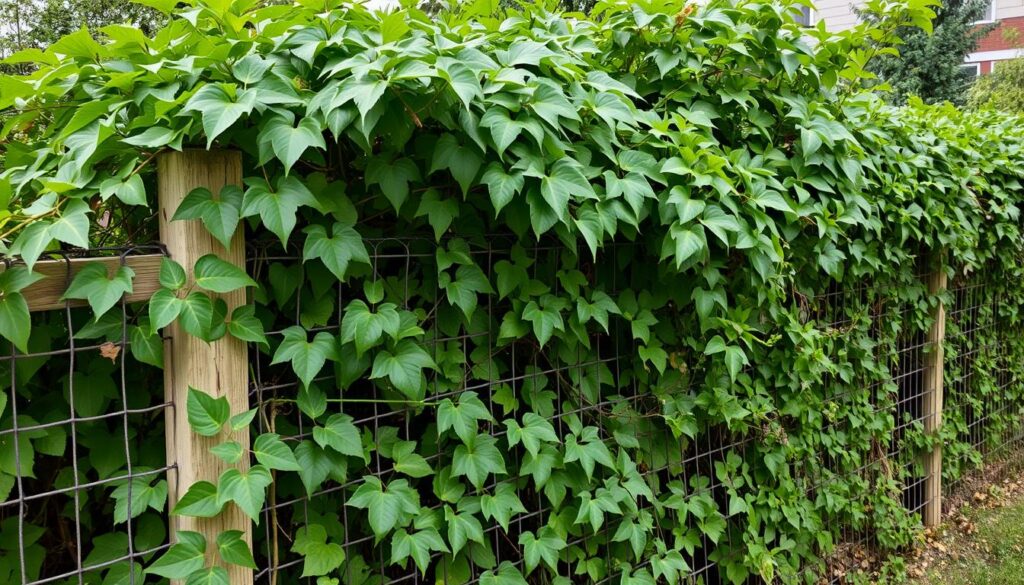 Winobluszcz na ogrodzeniu z siatki - problem z obciążeniem konstrukcji Winobluszcz na ogrodzeniu z siatki - problem z obciążeniem konstrukcji