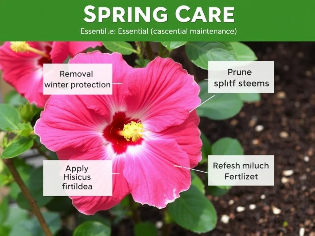 Wiosenne prace pielęgnacyjne przy hibiskusie bagiennym