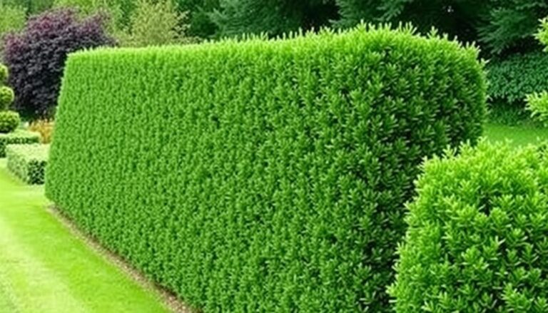 Żywopłoty z cisa w ogrodzie - przykład gęstego, formowanego żywopłotu